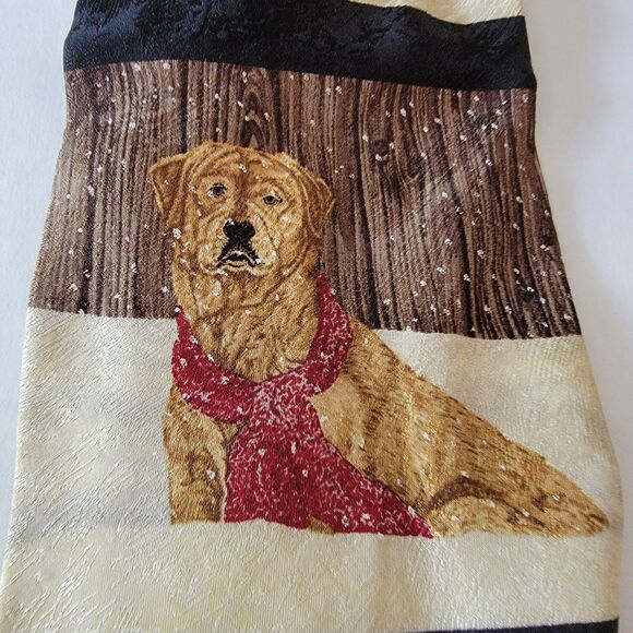 Endangered Species Tie "Cold Nose, Warm Heart by John Weiss" 100% Imported Silk - Picture 1 of 4